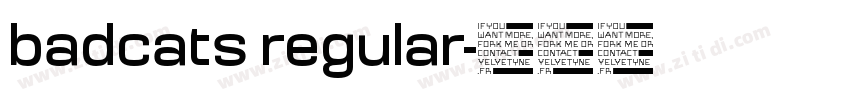 badcats regular字体转换